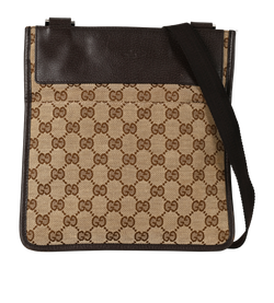 Vintage GG Messenger, Canvas, Beige/Brown, 27639, DB, 2*